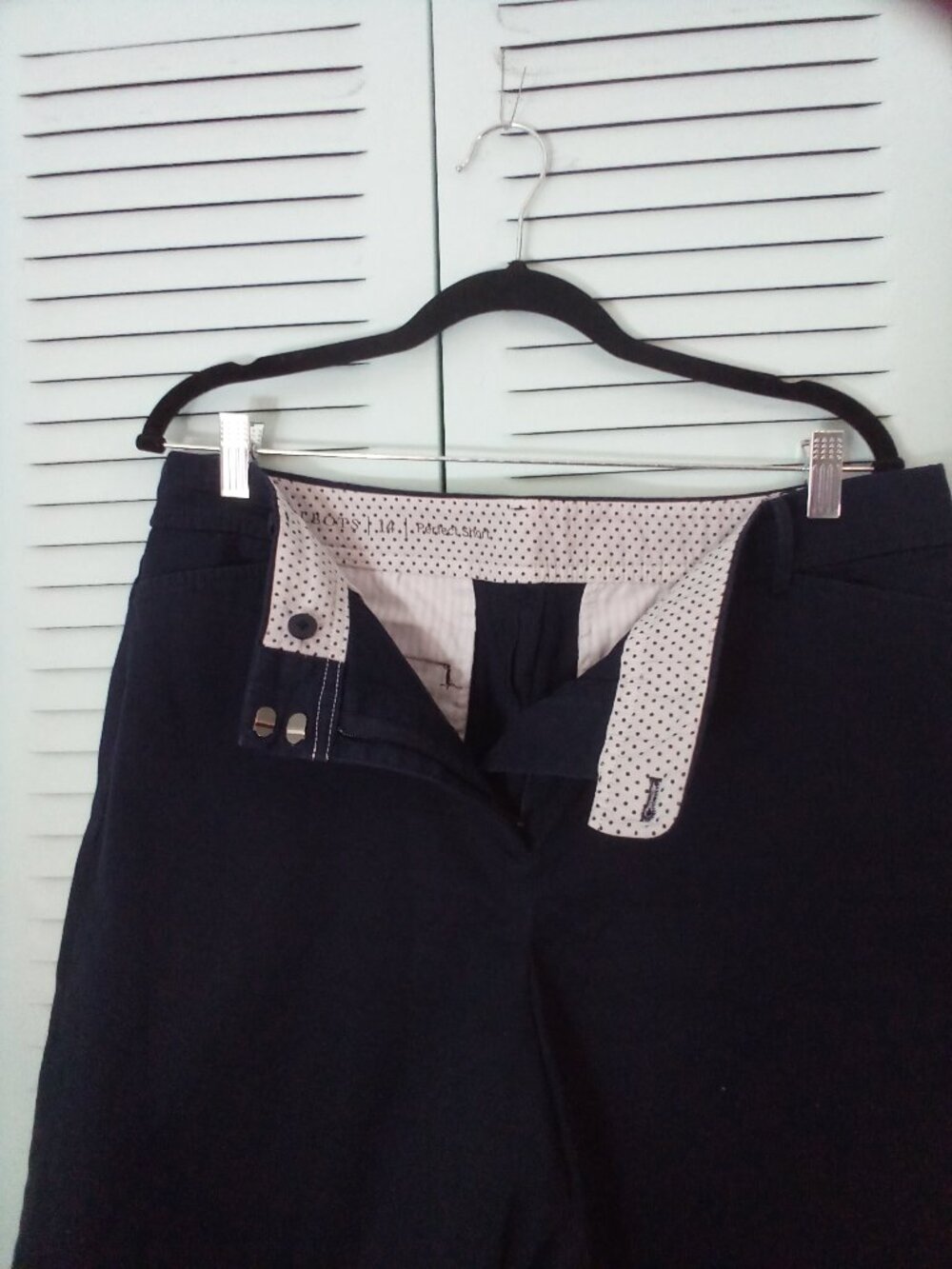 TALBOTS SZ 14 NAVY PERFECT SHORT CHINO COTTON BLEND BERMUDA NAUTICAL PREPPY - Picture 5 of 8